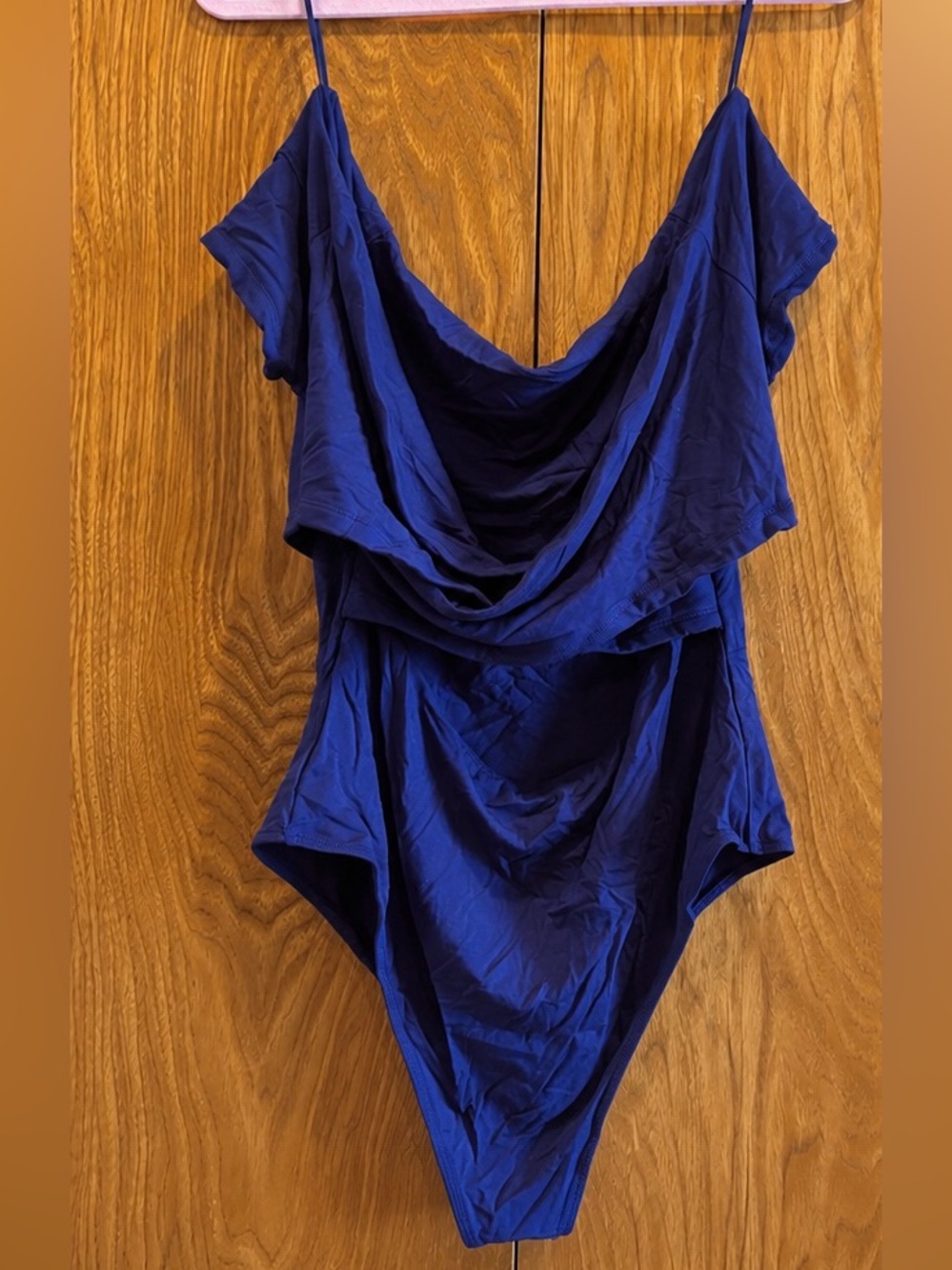 NWT Lush Sammi Cut Out Bodysuit Navy Blue XL